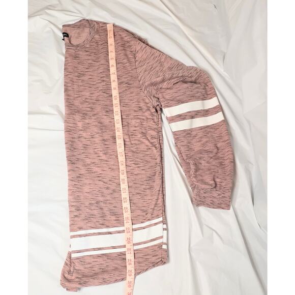 Carbon Sweatshirt Women's XL Pink & White Crewneck Long Sleeve Oversized - Picture 5 of 6